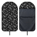 Black Paisley Bandana Pattern Print Waterproof Car Seat Cover