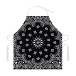 Black Paisley Bandana Print Adjustable Apron