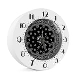 Black Paisley Bandana Print Alarm Clock