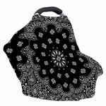 Black Paisley Bandana Print Baby Seat Cover
