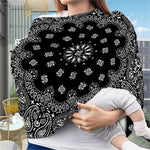 Black Paisley Bandana Print Baby Seat Cover