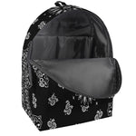 Black Paisley Bandana Print Backpack
