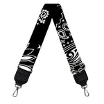 Black Paisley Bandana Print Bag Strap