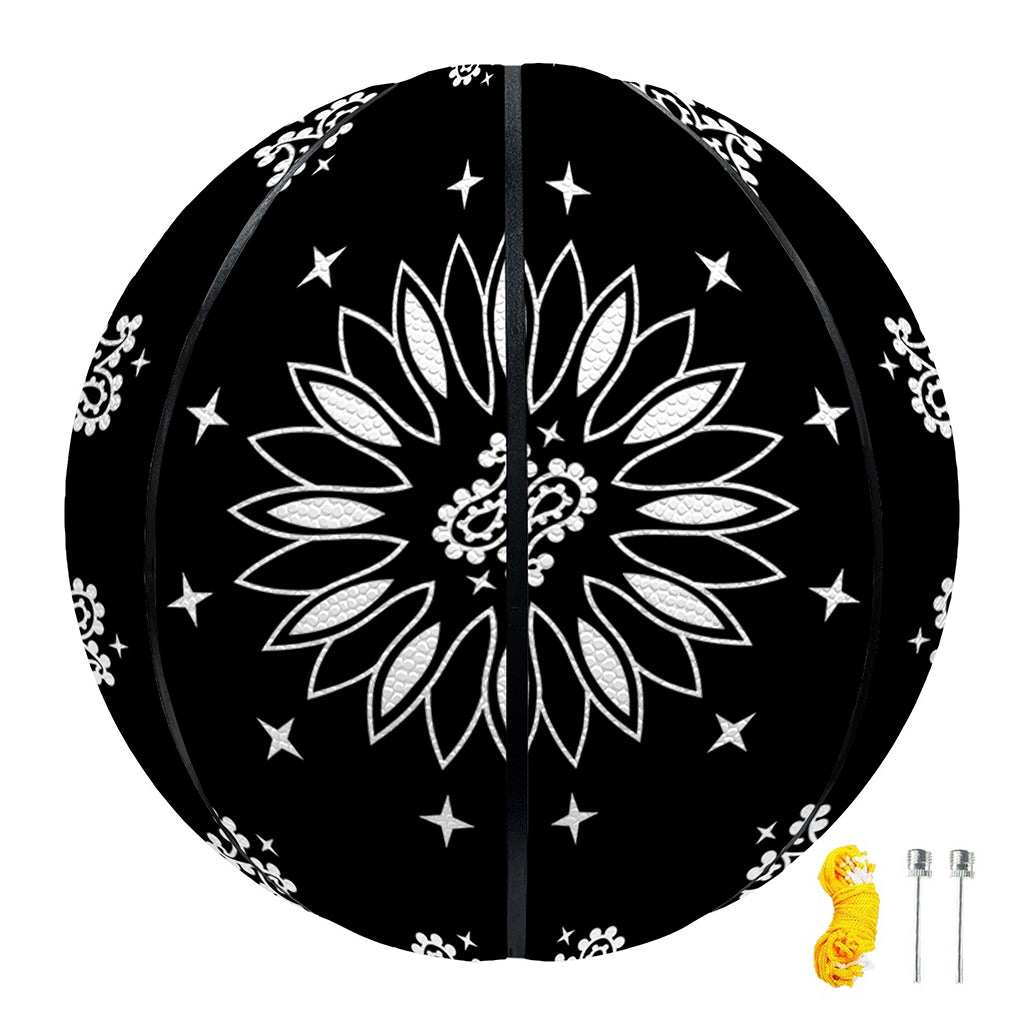 Black Paisley Bandana Print Basketball