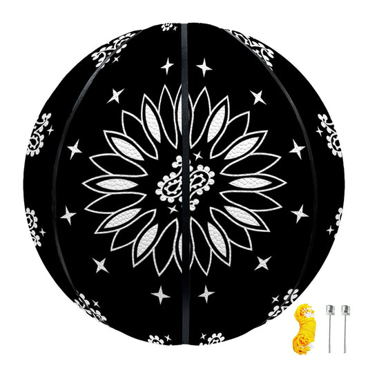 Black Paisley Bandana Print Basketball