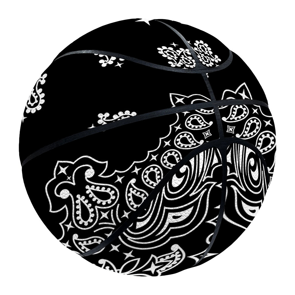 Black Paisley Bandana Print Basketball