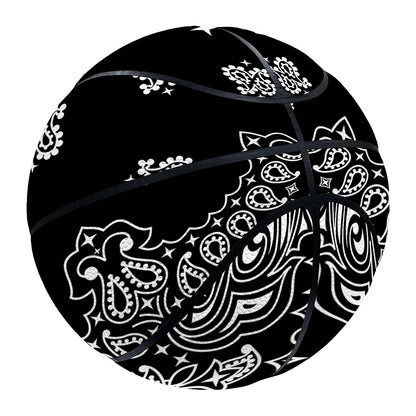 Black Paisley Bandana Print Basketball