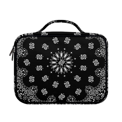 Black Paisley Bandana Print Briefcase Bible Bag