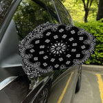 Black Paisley Bandana Print Car Side Mirror Covers