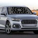 Black Paisley Bandana Print Car Windshield Sun Shade