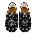 Black Paisley Bandana Print Casual Shoes
