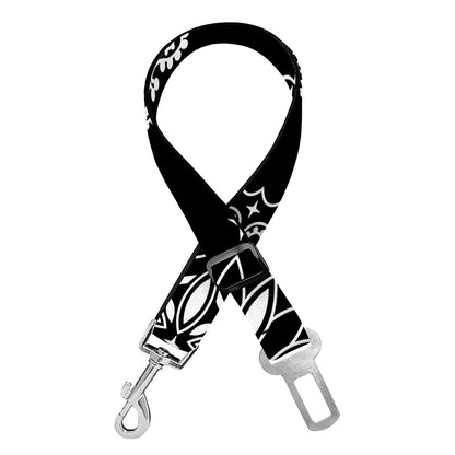 Black Paisley Bandana Print Dog Seat Belt