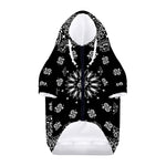 Black Paisley Bandana Print Dog Zip Up Hoodie