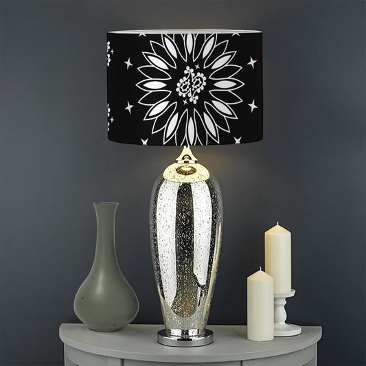 Black Paisley Bandana Print Drum Lamp Shade