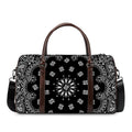Black Paisley Bandana Print Duffel Bag