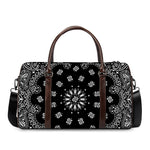 Black Paisley Bandana Print Duffle Bag