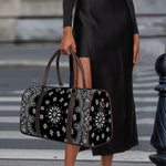 Black Paisley Bandana Print Duffle Bag