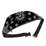 Black Paisley Bandana Print Fanny Pack