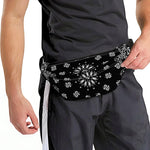 Black Paisley Bandana Print Fanny Pack