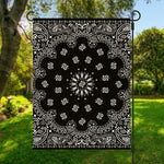 Black Paisley Bandana Print Garden Flag