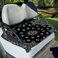 Black Paisley Bandana Print Golf Cart Seat Cover