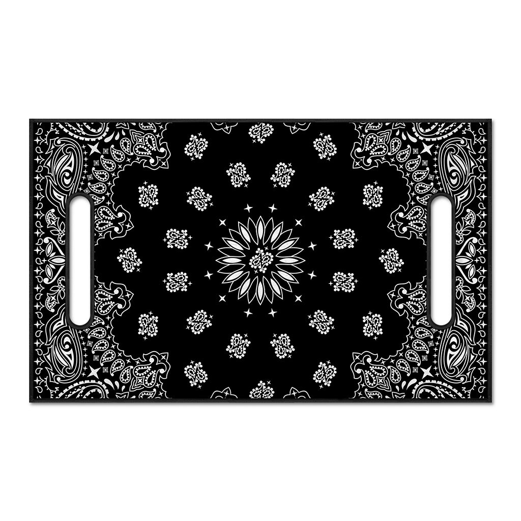 Black Paisley Bandana Print Golf Cart Seat Cover