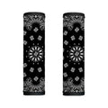 Black Paisley Bandana Print Handle Covers