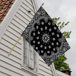Black Paisley Bandana Print House Flag