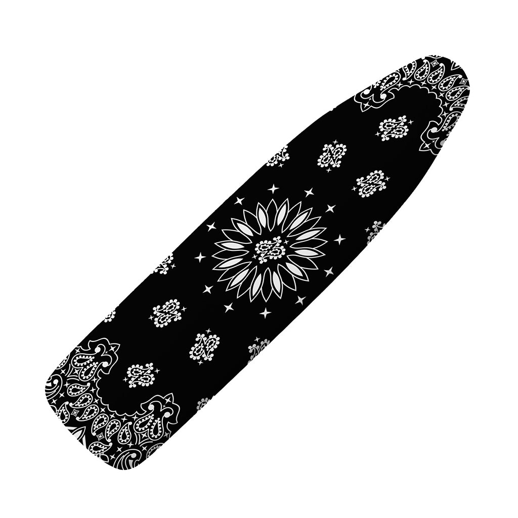 Black Paisley Bandana Print Ironing Board Cover