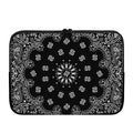 Black Paisley Bandana Print Laptop Sleeve