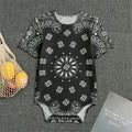 Black Paisley Bandana Print Men's Bodysuit