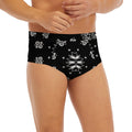 Black Paisley Bandana Print Men's Briefs