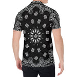 Black Paisley Bandana Print Men's Shirt