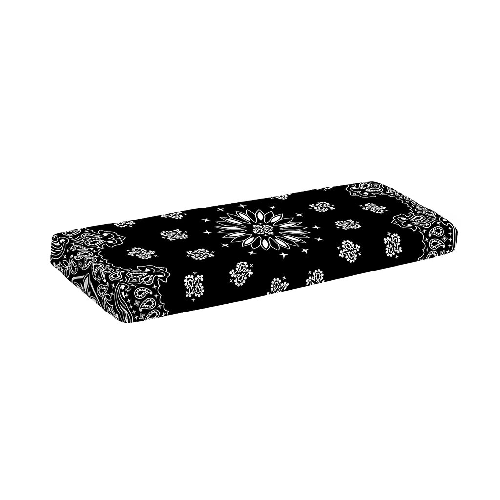 Black Paisley Bandana Print Piano Keyboard Cover