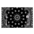 Black Paisley Bandana Print Placemat