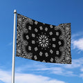 Black Paisley Bandana Print Polyester Flag