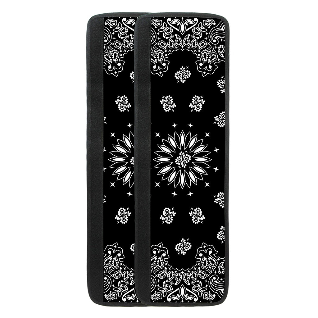 Black Paisley Bandana Print Refrigerator Handle Covers