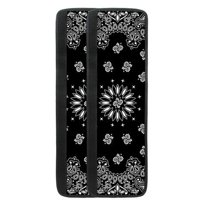 Black Paisley Bandana Print Refrigerator Handle Covers