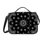 Black Paisley Bandana Print Shoulder Strap Bible Bag