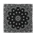 Black Paisley Bandana Print Silk Bandana