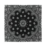 Black Paisley Bandana Print Silk Bandana
