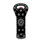 Black Paisley Bandana Print Single Neoprene Wine Tote