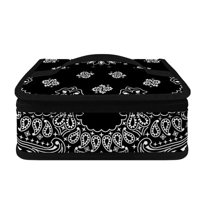Black Paisley Bandana Print Small Lunch Bag