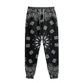Black Paisley Bandana Print Sweatpants