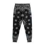 Black Paisley Bandana Print Sweatpants