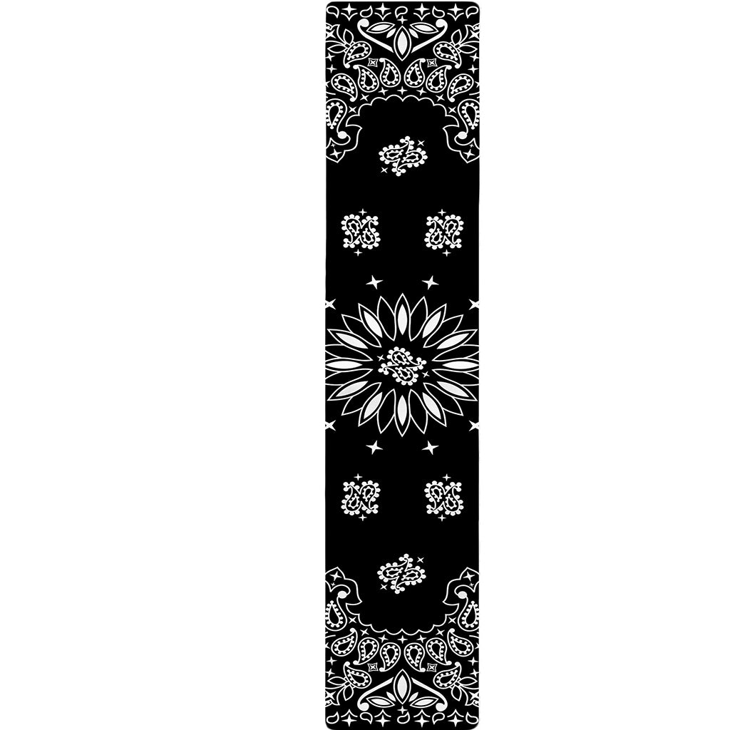 Black Paisley Bandana Print Table Runner