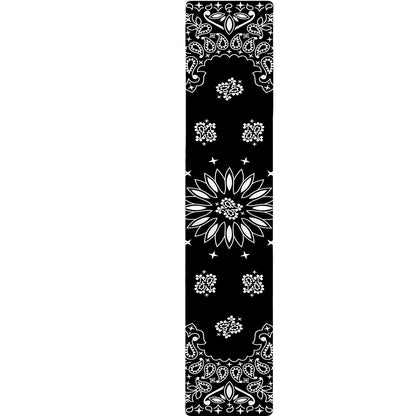 Black Paisley Bandana Print Table Runner