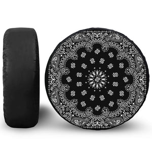 Black Paisley Bandana Print Tire Cover