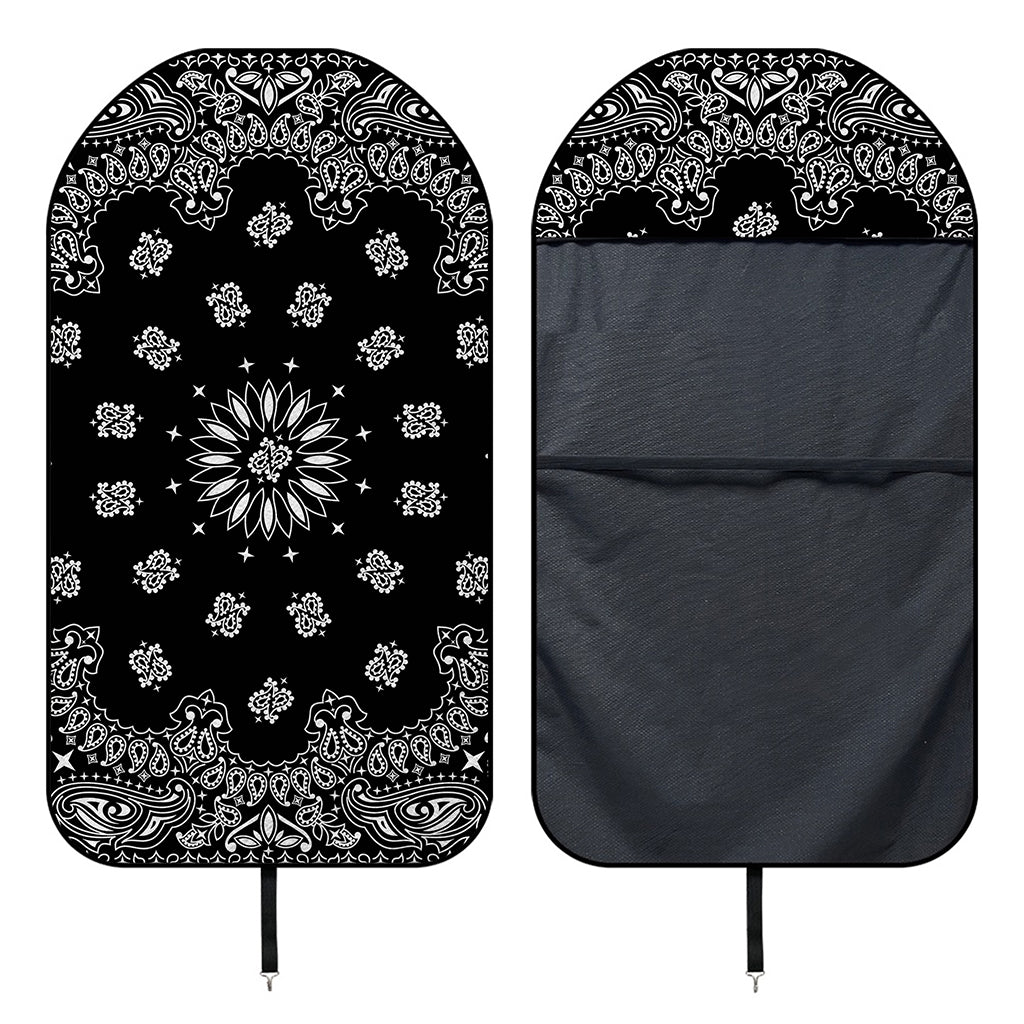 Black Paisley Bandana Print Waterproof Car Seat Cover