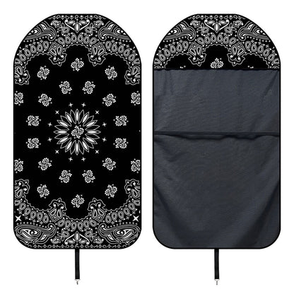 Black Paisley Bandana Print Waterproof Car Seat Cover